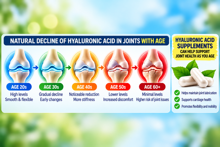Hyaluronic Acid and Joint Health by Age